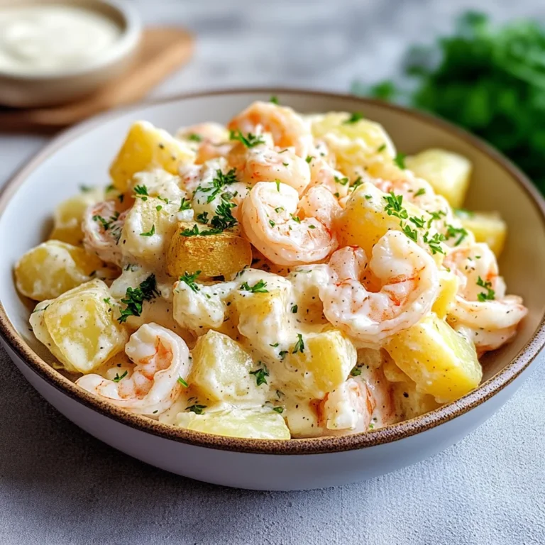 Insalata di patate e gamberi