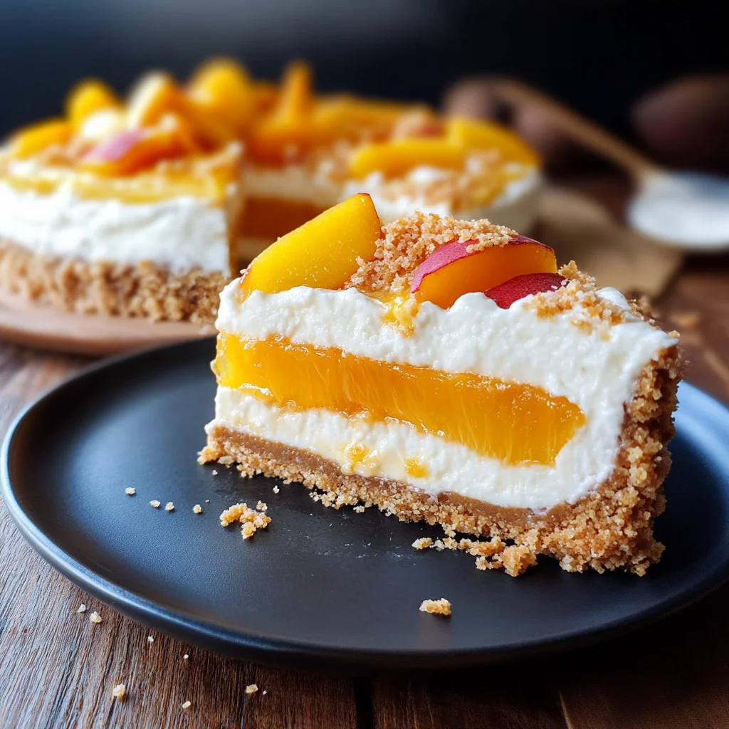 Torta fredda pesche e cocco